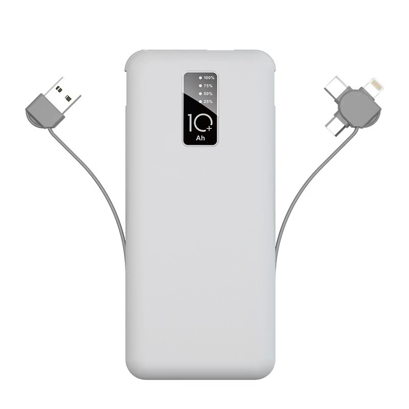 Zore PW-05 Hızlı Şarj Led Göstergeli Micro Lightning Type-C Kablolu Taşınabilir Powerbank 10000mAh