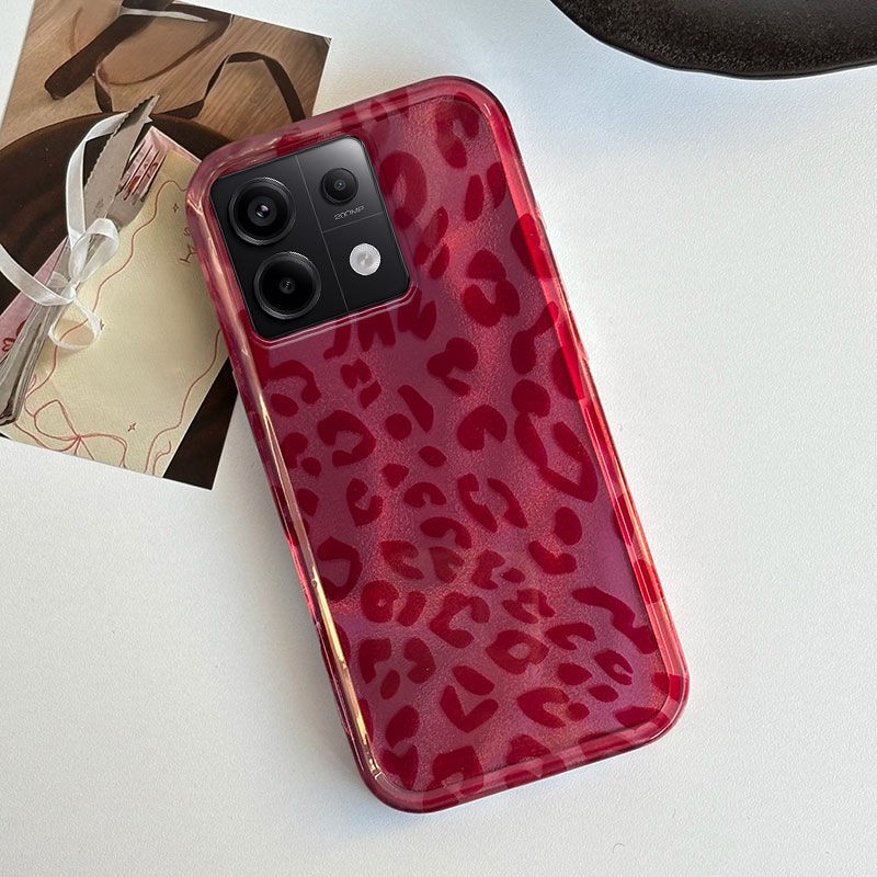 Xiaomi Poco X6 Uyumlu Leopar Desenli Zebana Luxe Silikon Kılıf