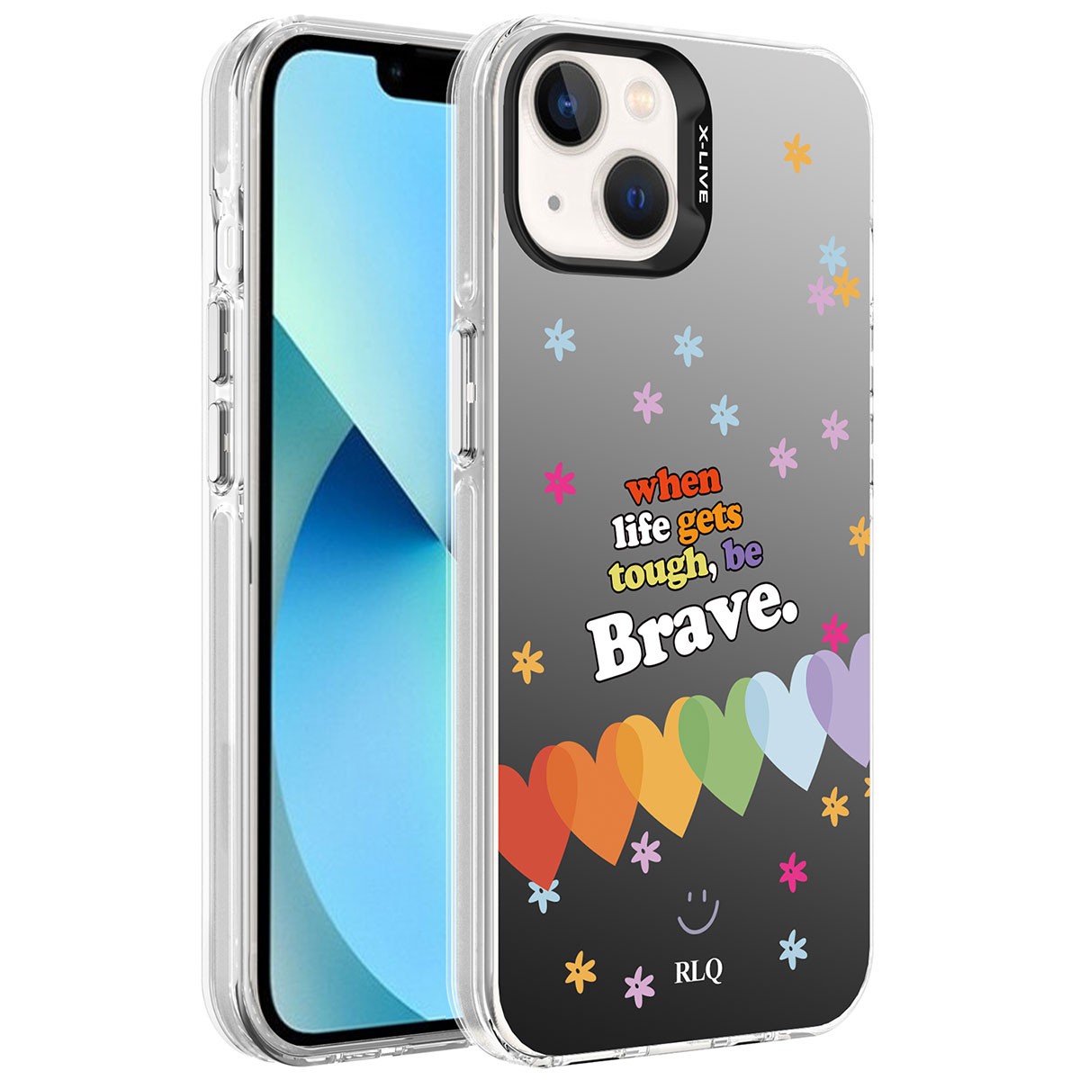 iPhone 14 Desenli Zore Silver Sert