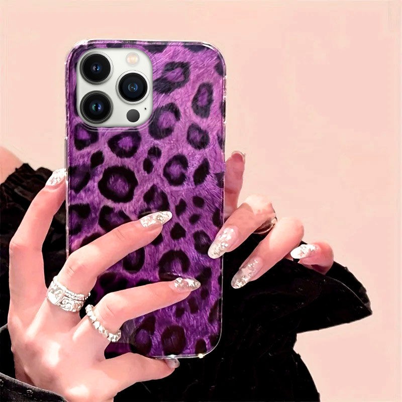 iPhone 14 Pro Max Uyumlu Leopar Desenli Zebana Luxe Silikon Kılıf