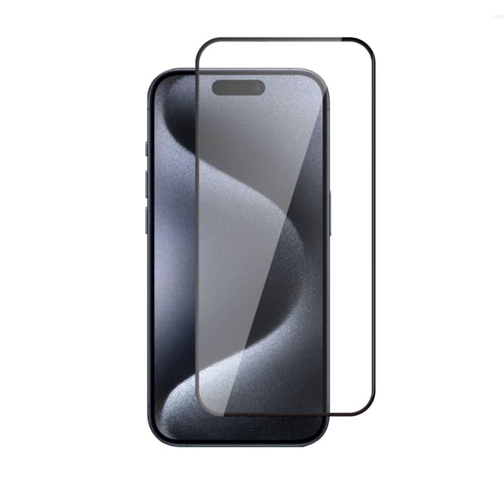 iPhone 15 Pro Zore 3D Rika Temperli Cam Ekran Koruyucu