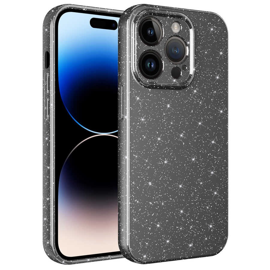 iPhone 14 Pro Max Uyumlu Kamera Korumalı Simli Lüks Zore Koton Kılıf