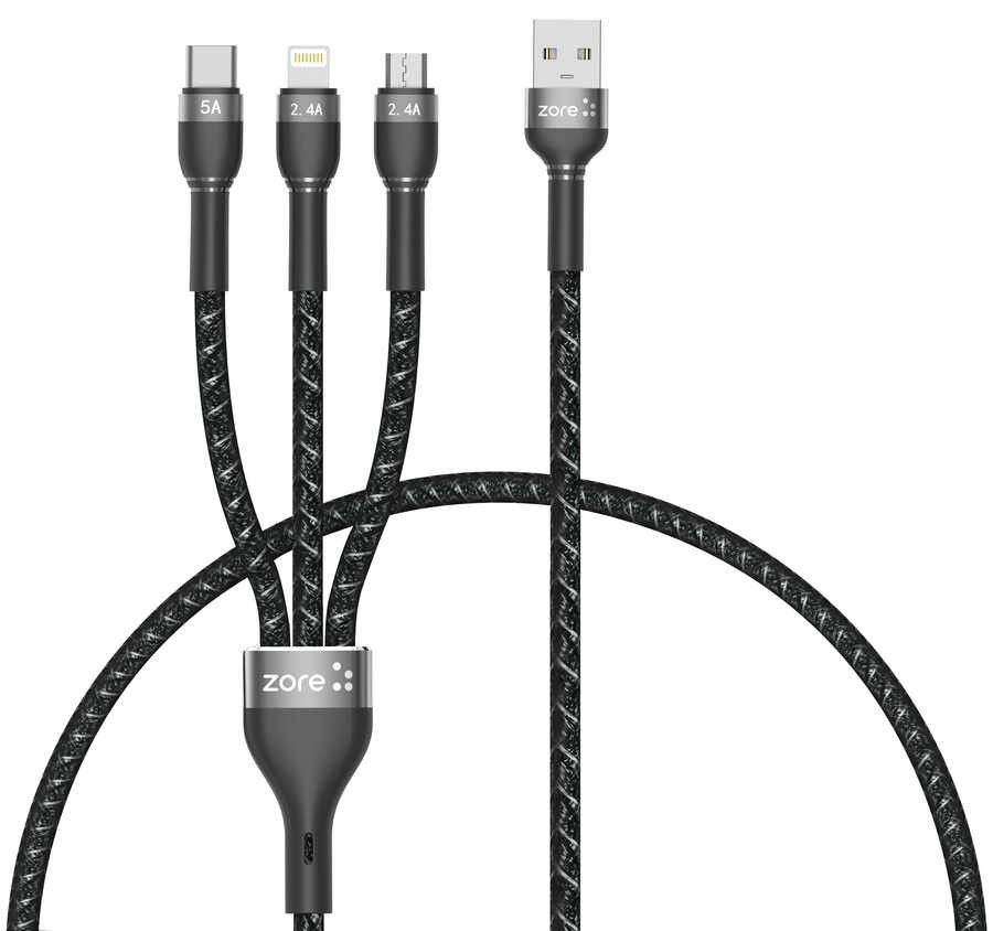 ​Zore Shira Serisi 3in1 USB Kablo 30cm