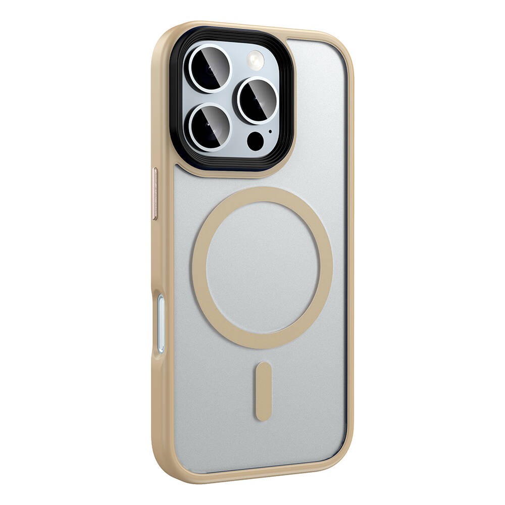 iPhone 16 Pro Kılıf Mat Arka Yüzey Wireless Şarj Özellikli Zore Flet Magsafe Kılıf