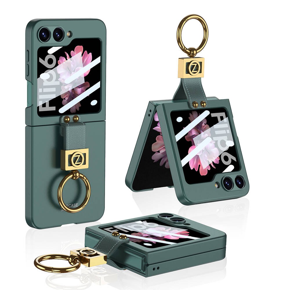 Galaxy Z Flip 6 Case Zore Z Letter Ring Cover