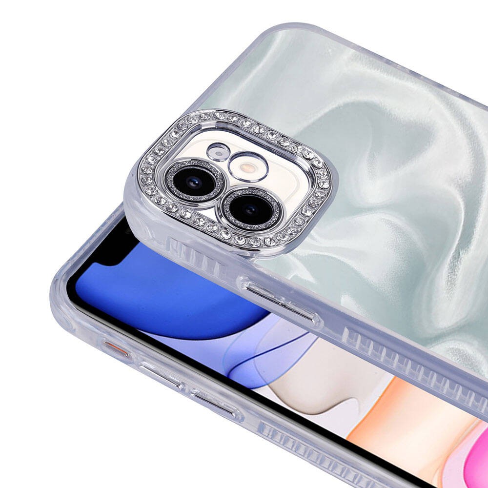 iPhone 12 Airbagli Parlak Taş Detay Tasarımlı Zore Esila