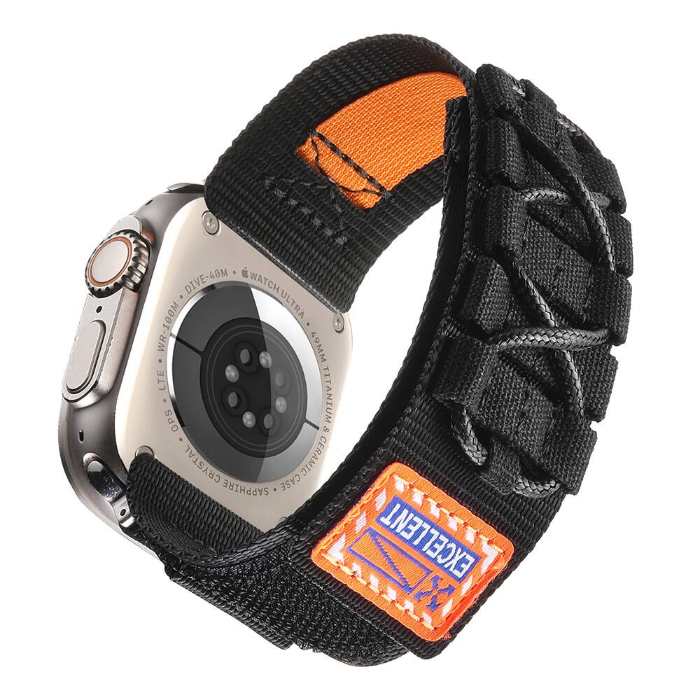 Watch Ultra 49mm Zore KRD-112 Orbital Örgülü Halat Tasarımlı Naylon Kumaş Hasır Kordon