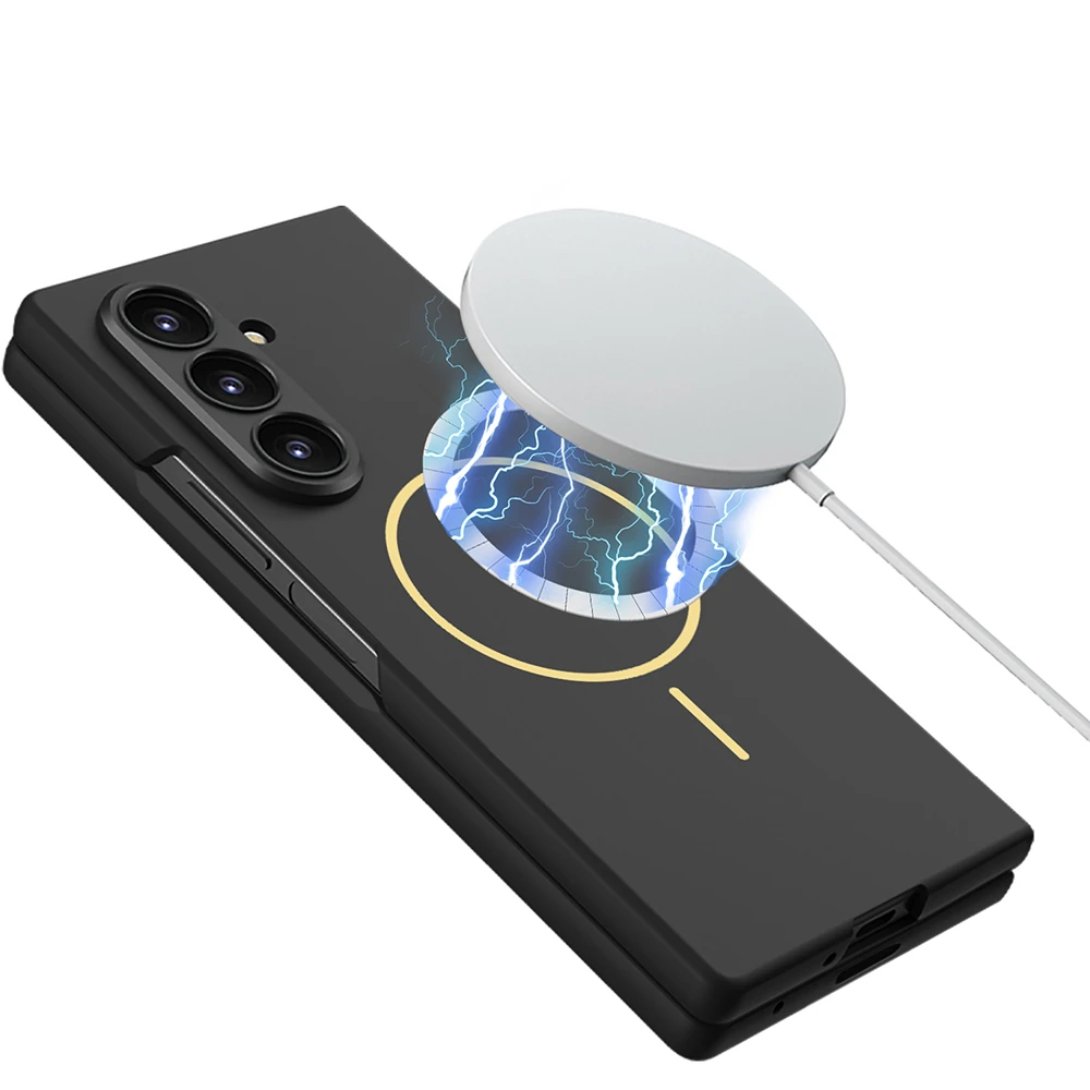 Galaxy Z Fold 7 Kılıf Wireless Şarj Özellikli Zore Kıpta M-safe Kapak