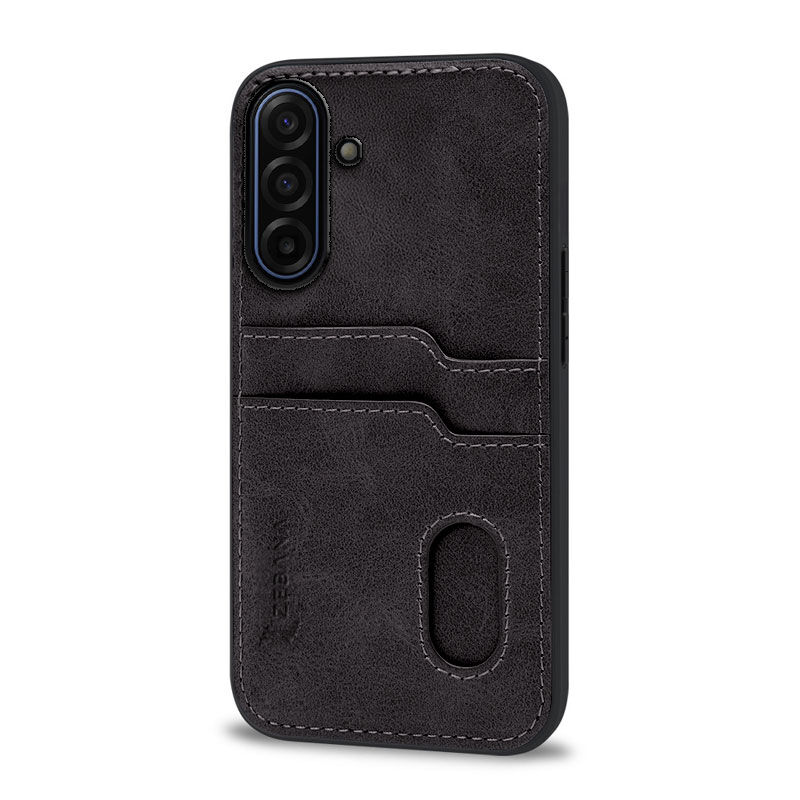 Samsung Galaxy A17 Uyumlu Zebana Kartlıklı Pu Deri Kılıf