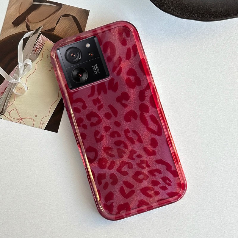 Xiaomi Mi 13T Uyumlu Leopar Desenli Zebana Luxe Silikon Kılıf