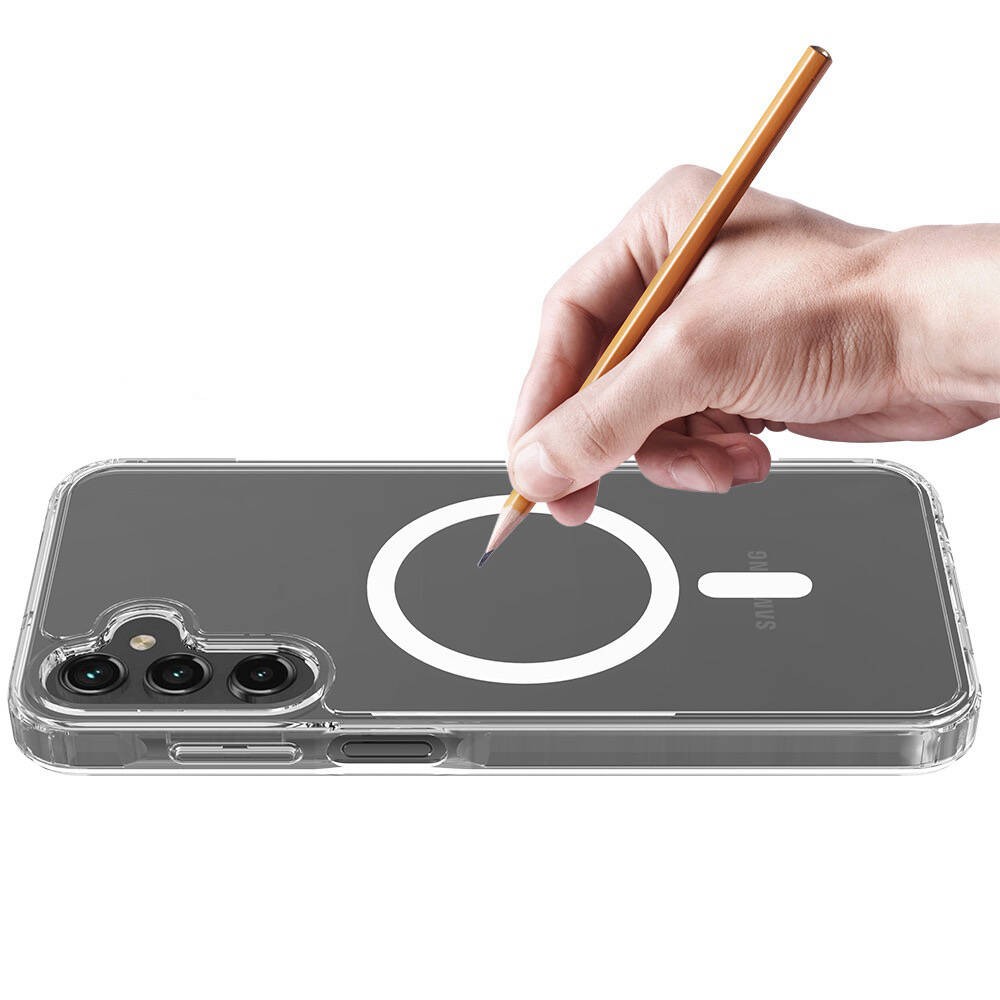 Galaxy S24 Magsafe Şarj Özellikli Şeffaf Sert PC Zore Embos
