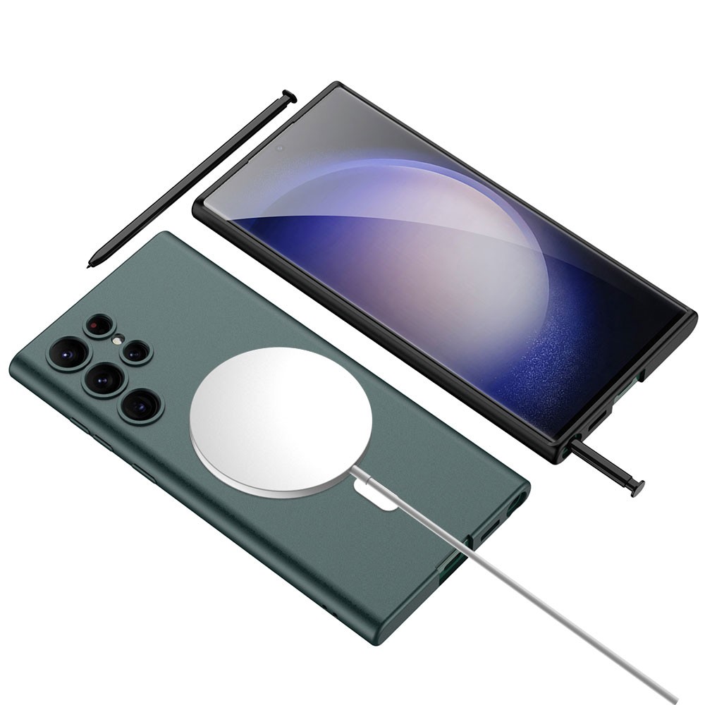 Galaxy S23 Ultra Wireless Şarj Özellikli Zore Kıpta Magsafe Silikon