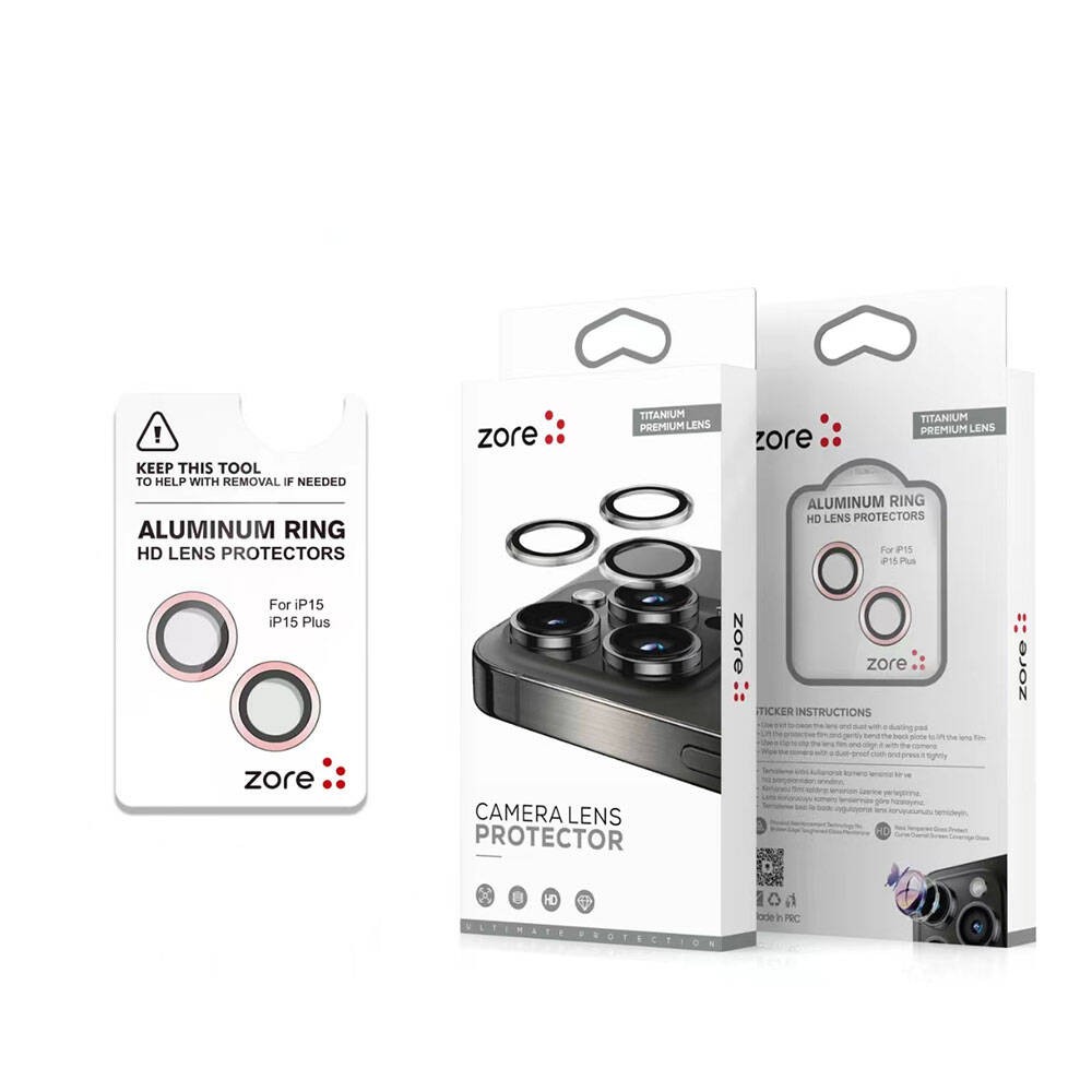 iPhone 15 Zore CL-15 Parmak İzi Bırakmayan Anti-Reflective Kamera Lens Koruyucu