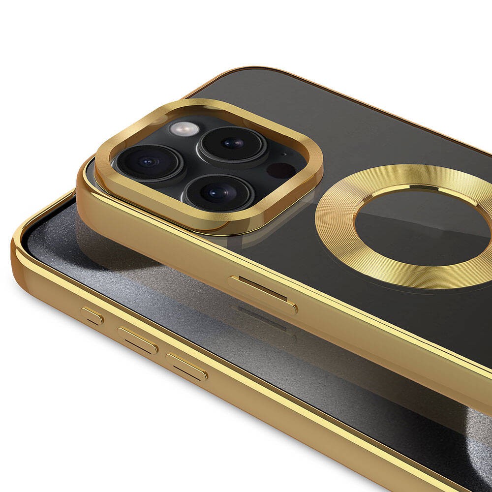 iPhone 15 Pro Tek Kamera Çerçeveli Logo Gösteren Zore Omega Kılıf