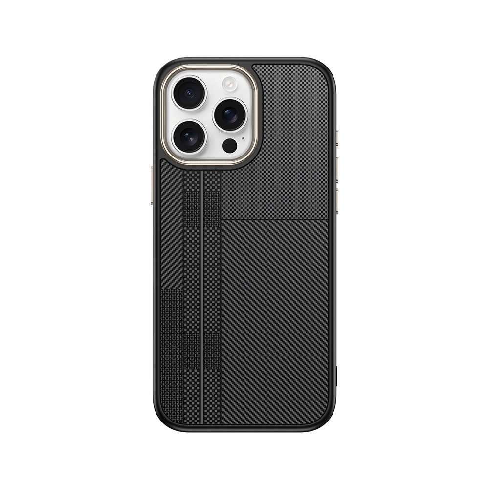 Apple iPhone 15 Pro Max Kılıf M-safe Şarj Özellikli Karbon Fiber Görünümlü Zore Antina Kapak