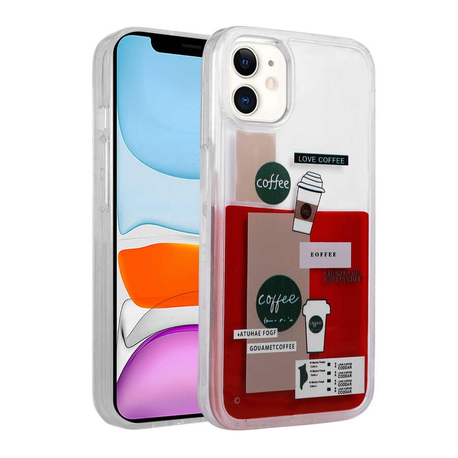 iPhone 11 Compatible Patterned Liquid Rona Drink Silicone Case