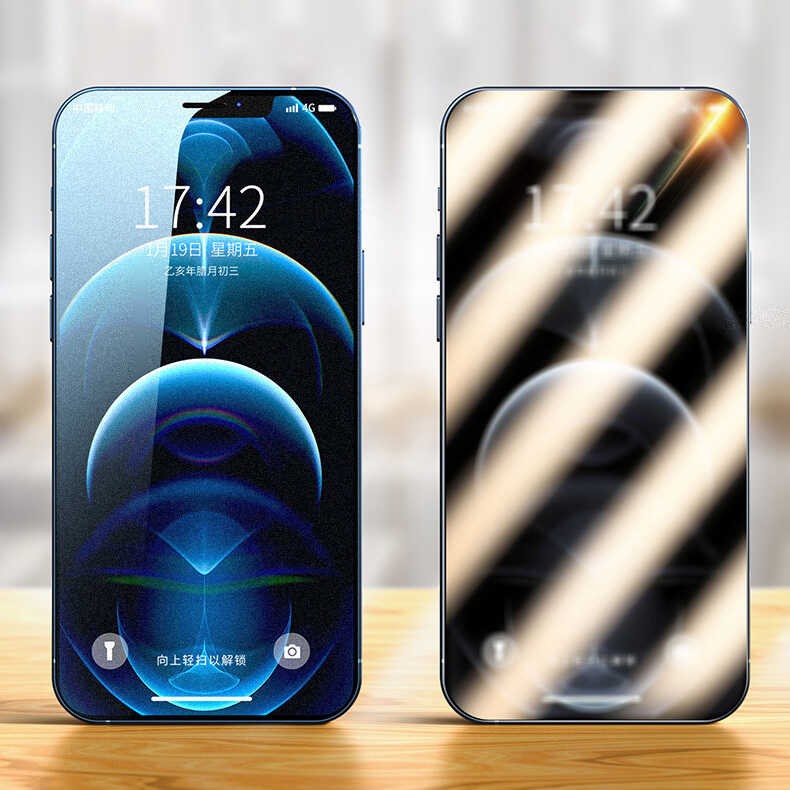 iPhone 12 Pro Zore Fit Hard Mat Privacy Cam Ekran Koruyucu
