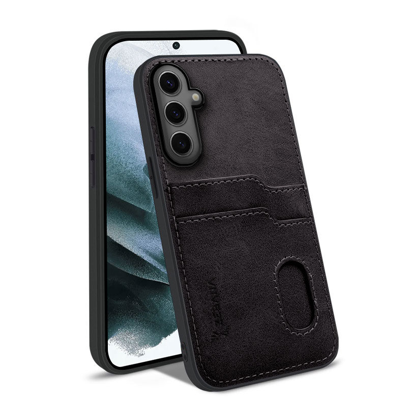 Samsung Galaxy S25 FE Uyumlu Zebana Kartlıklı Pu Deri Kılıf