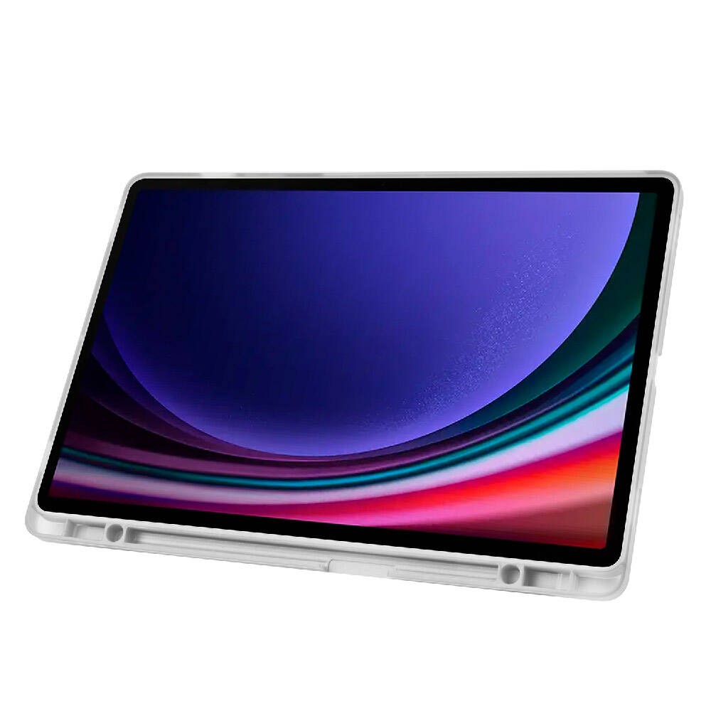 Galaxy Tab S9 FE Plus  Zore Tri Folding Kalem Bölmeli Standlı