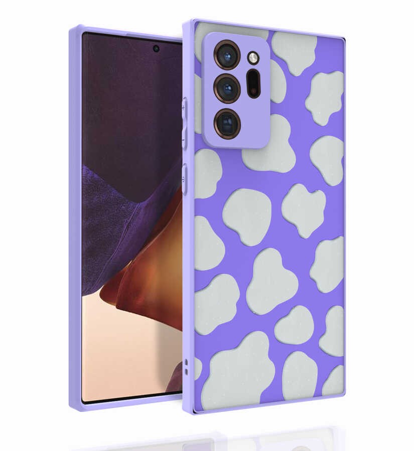 Galaxy Note 20 Ultra Desenli Kamera Korumalı Parlak Zore Nora Kapak