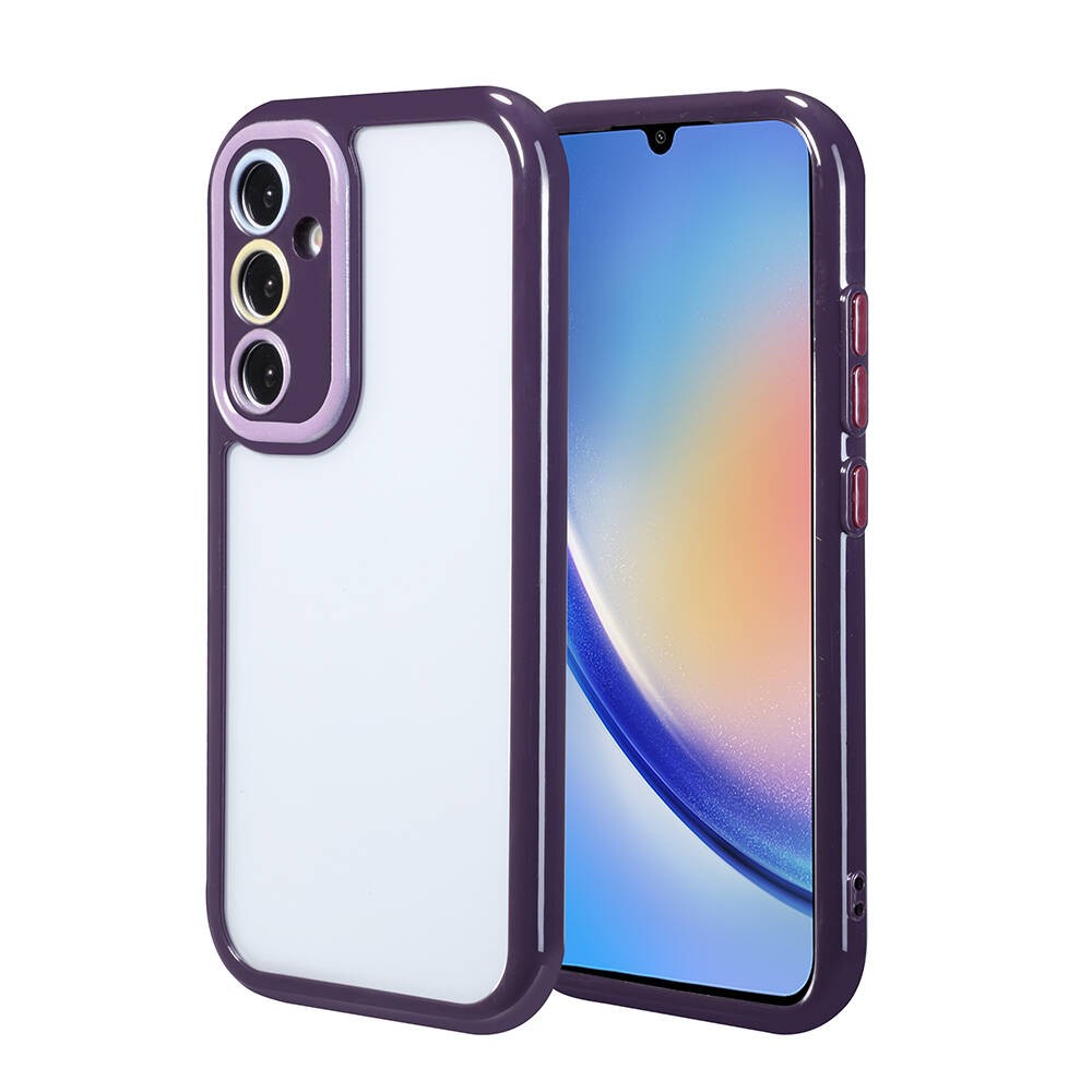 Galaxy A34 Kamera Korumalı Renkli Kenar ve Çerçeve Tasarımlı Zore Vitamin Kılıf