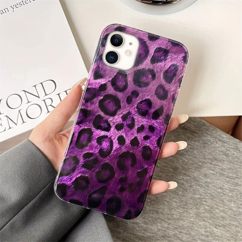 iPhone 11 Uyumlu Leopar Desenli Zebana Luxe Silikon Kılıf