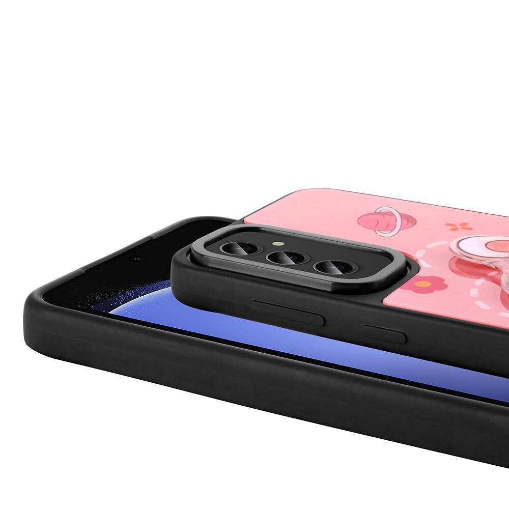 Galaxy S24 Parlayan Kabartmalı İkonik Figürlü Zore Amas Silikon Kılıf