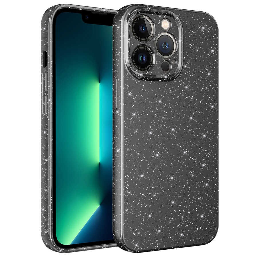 iPhone 12 Pro Kamera Korumalı Simli Lüks Zore Koton Kılıf