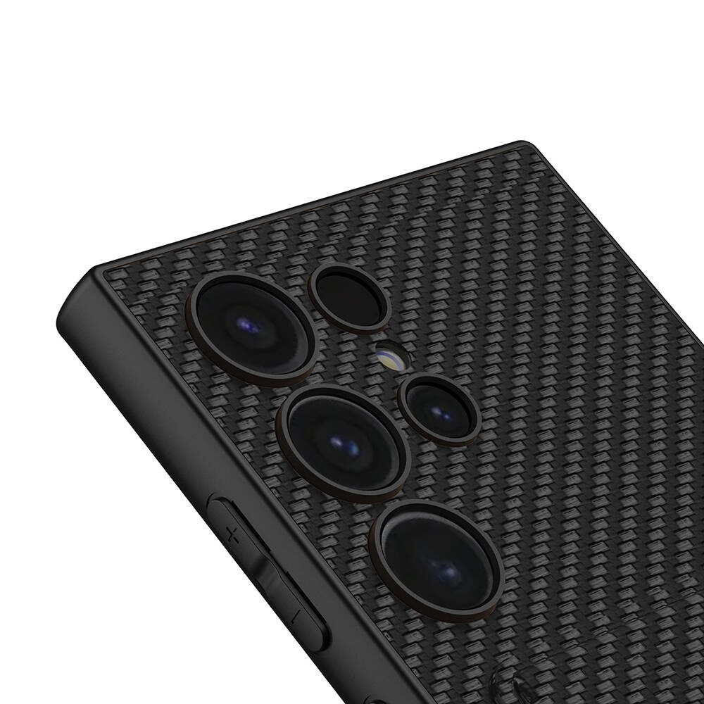 Galaxy S24 Ultra Suni Deri Arka Yüzey Zore Kartlıklı Kıpta Silikon