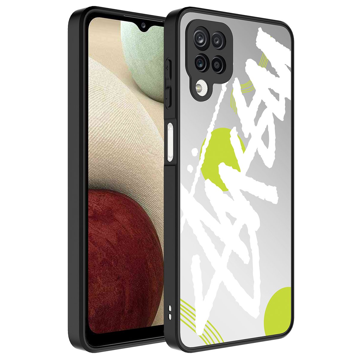 Galaxy A12 Aynalı Desenli Kamera Korumalı Parlak Zore Mirror Kapak