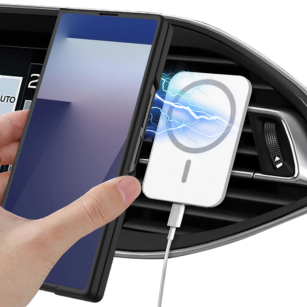 Galaxy Z Fold 7 Kılıf Wireless Şarj Özellikli Zore Kıpta M-safe Kapak