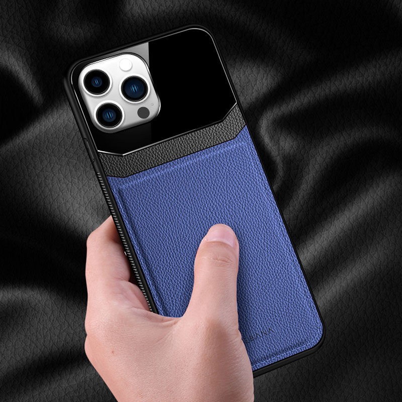 Apple - iPhone 15 Pro Uyumlu Zebana Lens Deri Kılıf