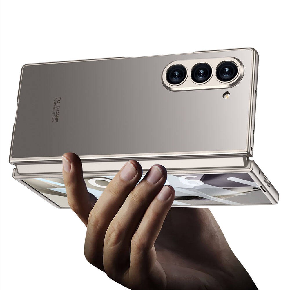 Galaxy Z Fold 6 Titanyum Metal Tasarımlı Zore Kıpta Caz