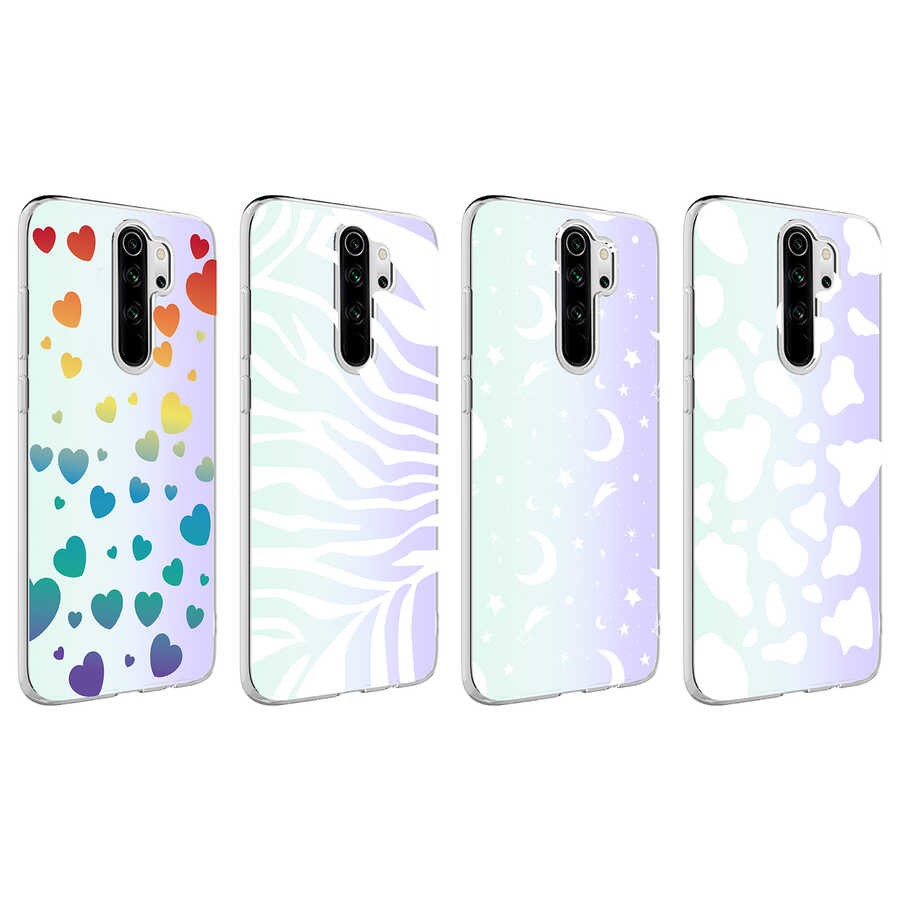 Xiaomi Redmi Note 8 Pro Zore M-Blue Desenli Kılıf