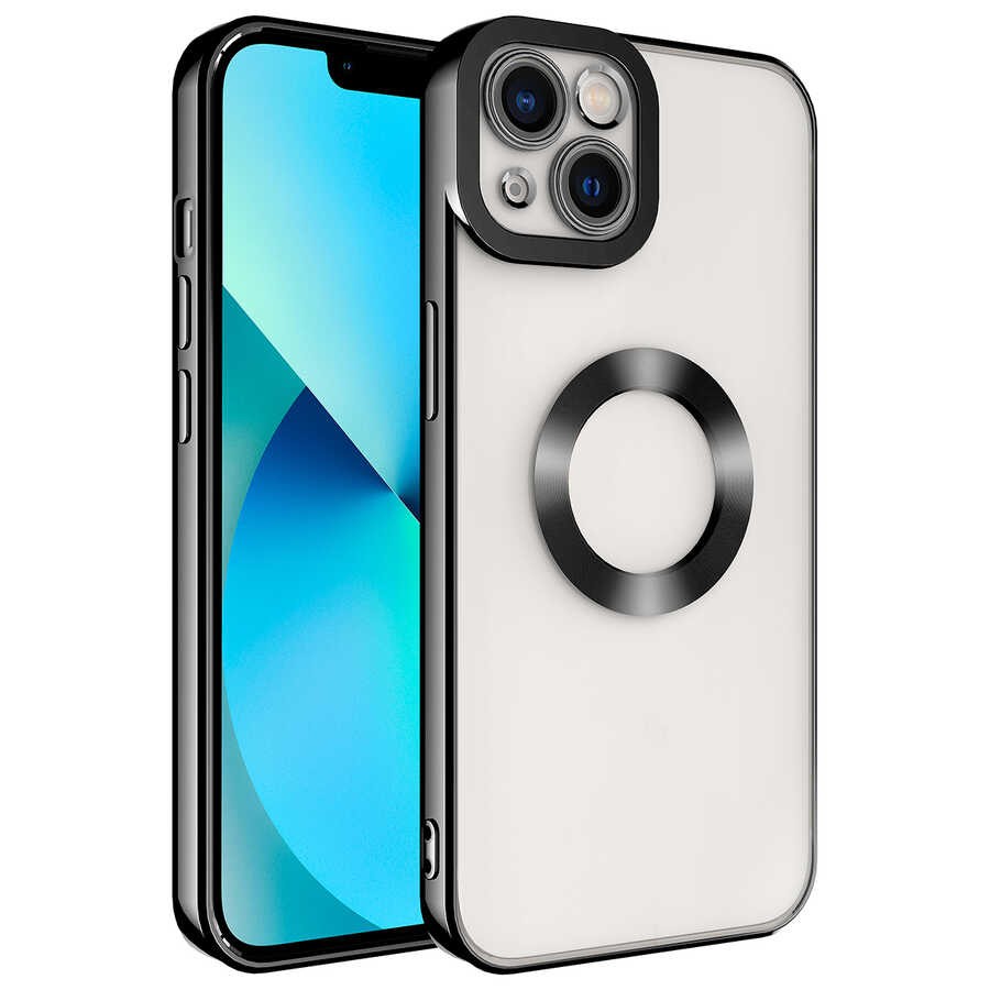iPhone 13 Kamera Korumalı Logo Gösteren Zore Omega Kılıf