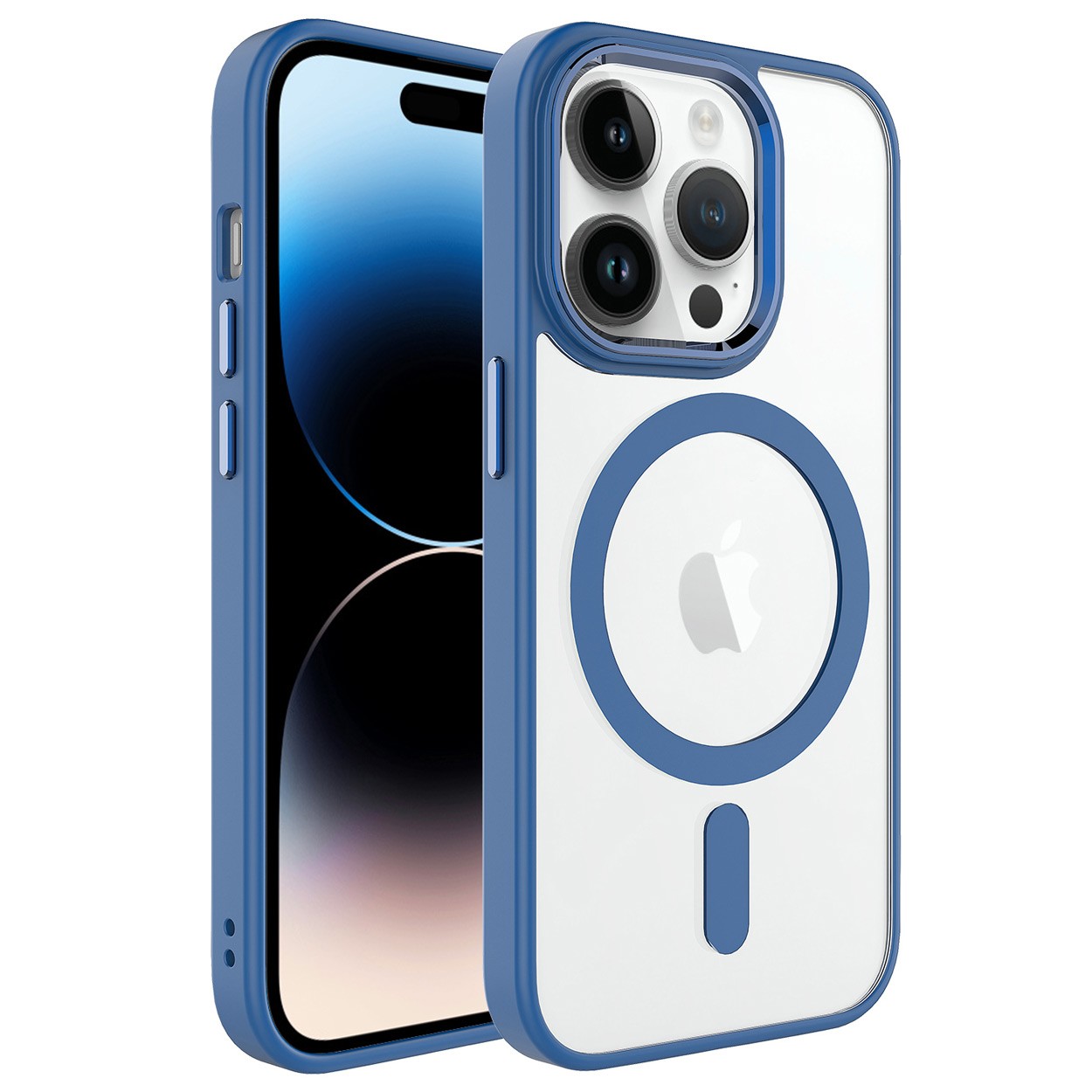 iPhone 12 Pro Kılıf Wireless Şarj Özellikli Zore Krom Magsafe Silikon Kılıf