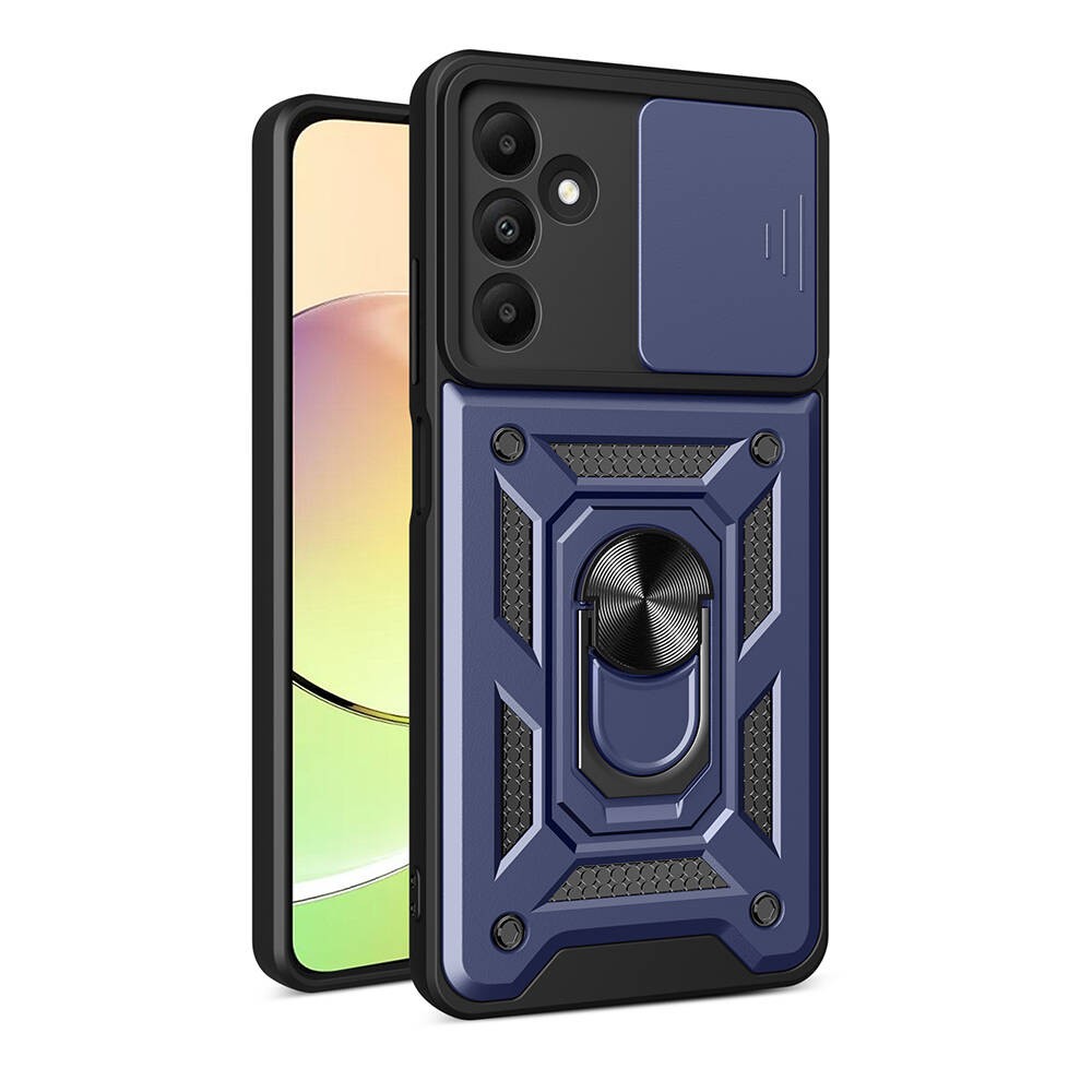 Galaxy A15 Kılıf Magnetik Standlı Kamera Korumalı Zore Sürgülü Vega Kılıf