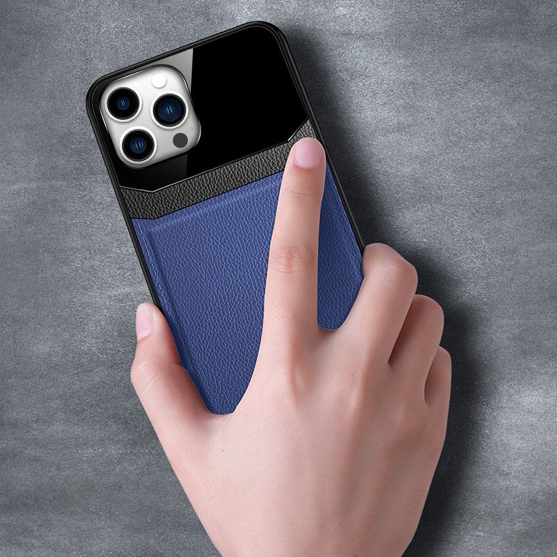 Apple - iPhone 15 Pro Uyumlu Zebana Lens Deri Kılıf