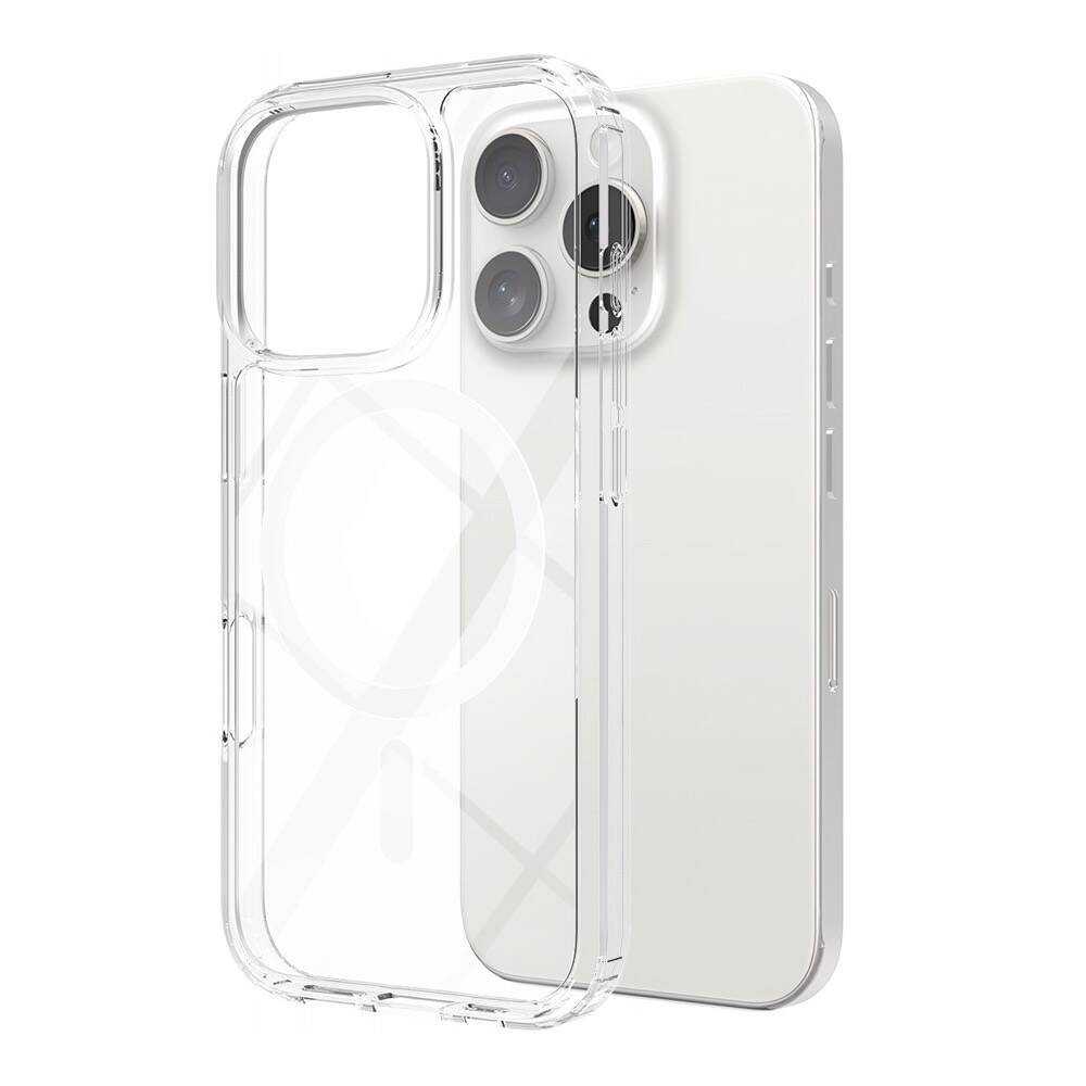 iPhone 16 Pro Max Magsafe Şarj Özellikli Şeffaf Sert PC Zore Embos