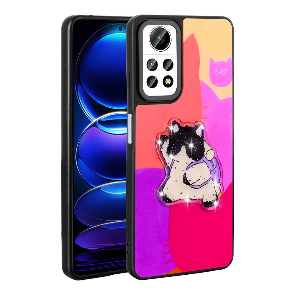 Xiaomi Redmi Note 12 Pro 4G Parlayan Kabartmalı İkonik Figürlü Zore Amas Silikon Kılıf