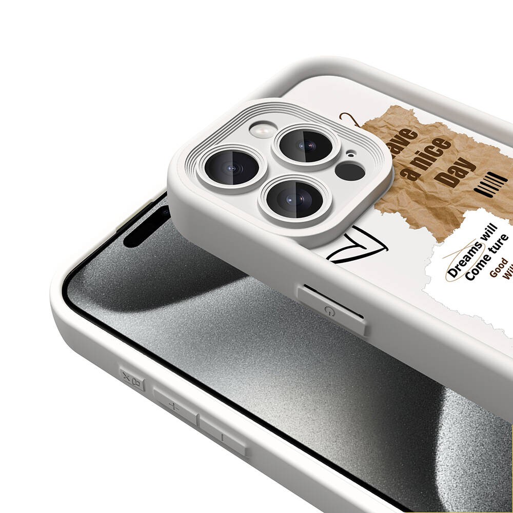 iPhone 15 Pro Max Kamera Korumalı Baskılı Arka Yüzey Zore Klas Kılıf