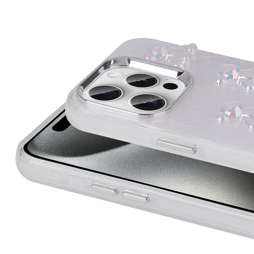 iPhone 15 Pro Max Kabartma Figürlü Parlak Zore Eralli Silikon