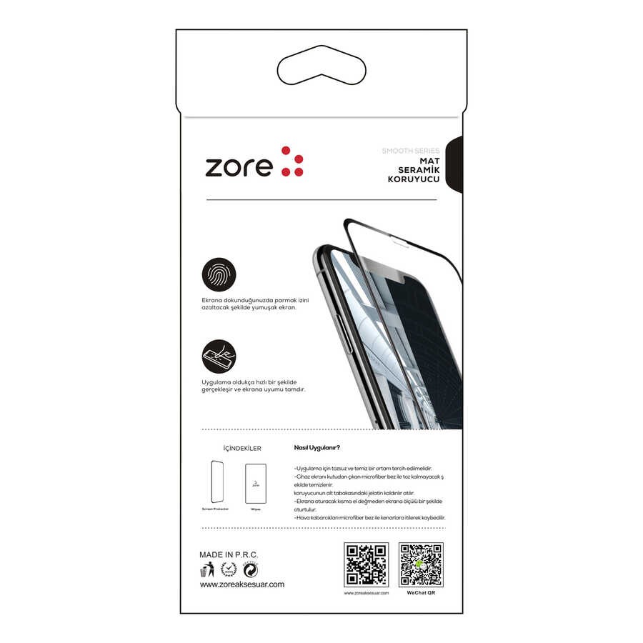 iPhone SE 2022 Zore Mat Seramik Ekran Koruyucu