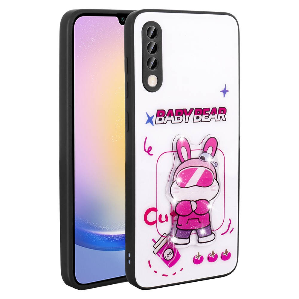 Galaxy A50 Parlayan Kabartmalı İkonik Figürlü Zore Amas Silikon Kılıf