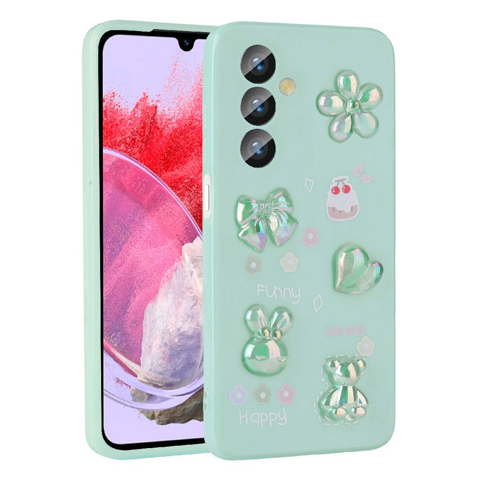Galaxy M34 5G Kabartma Figürlü Parlak Zore Toys Silikon Kılıf