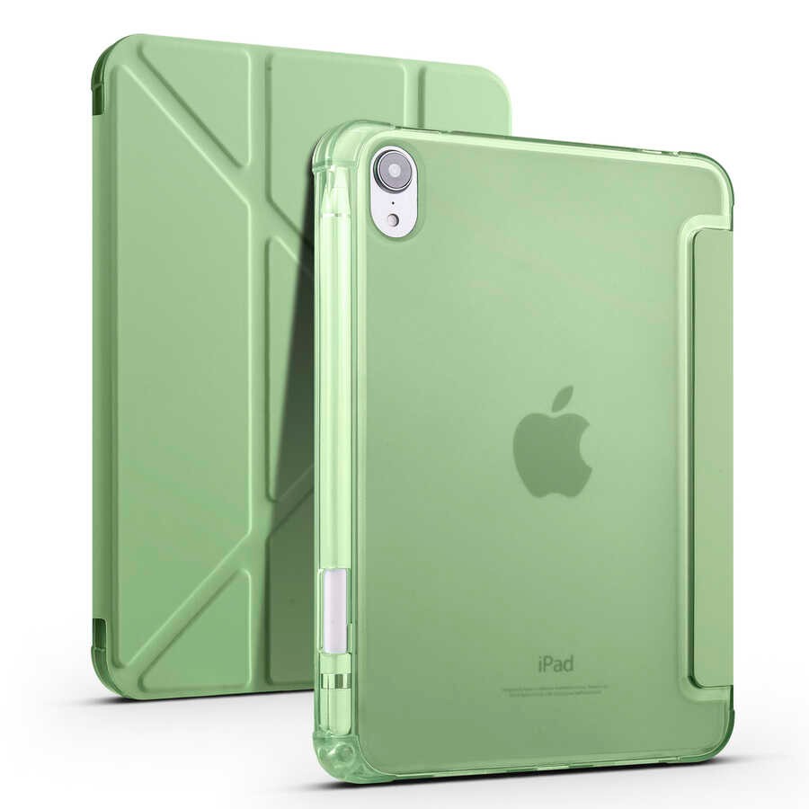 iPad Mini 2021 (6.Nesil)  Zore Tri Folding Kalem Bölmeli Standlı