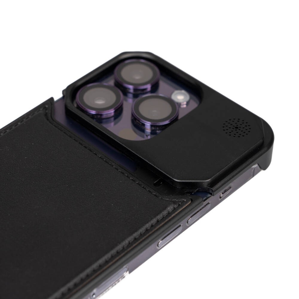 iPhone 14 Pro Max Uyumlu Magsafe Şarj Özellikli Mekanizmalı Koku Hazneli Zore Mostar Kapak