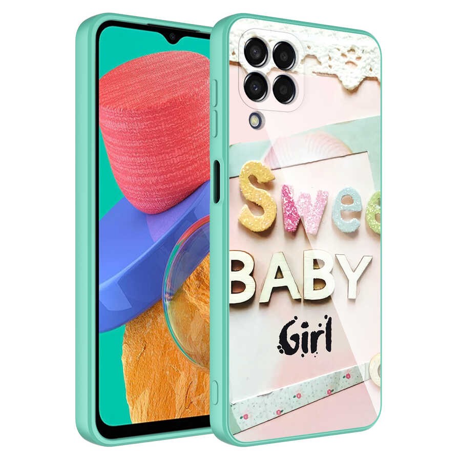 Galaxy M33 Kamera Korumalı Desenli Sert Silikon Zore Epoksi Kılıf