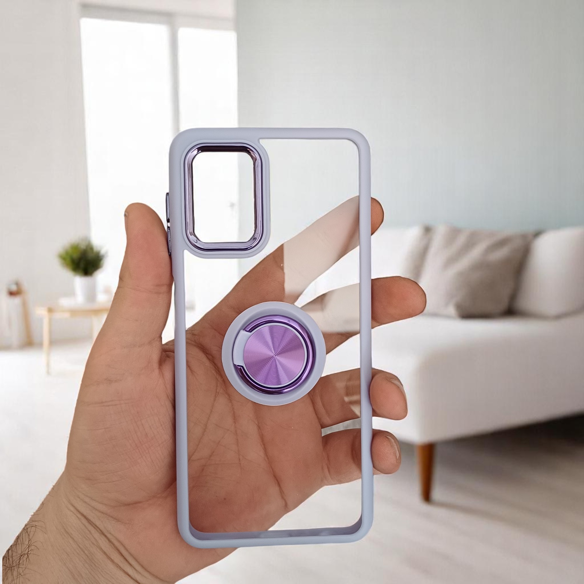 Samsung Galaxy A53 Uyumlu Standlı Kenarları Renkli Kılıf