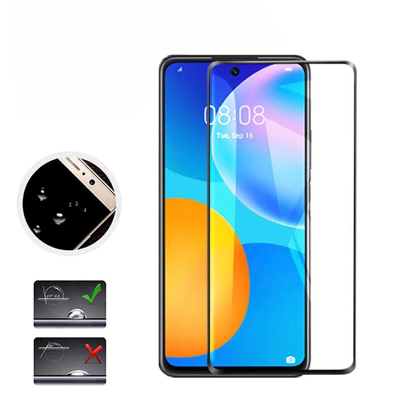 Huawei P Smart 2021 Zore Kenarları Kırılmaya Dayanıklı Cam Ekran Koruyucu